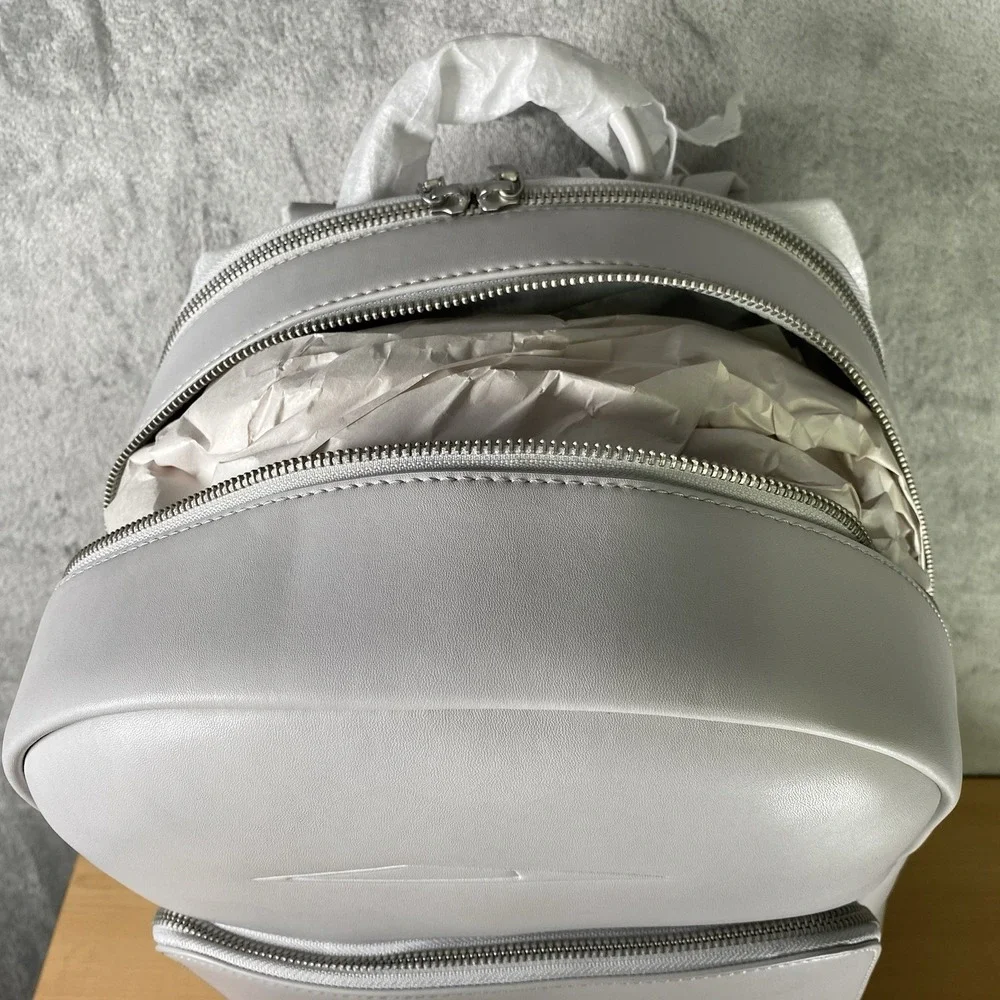 Tesla Cybertruck Elevate Backpack Grey Vegan Leather Tesla Store w/ Satin Cover‎